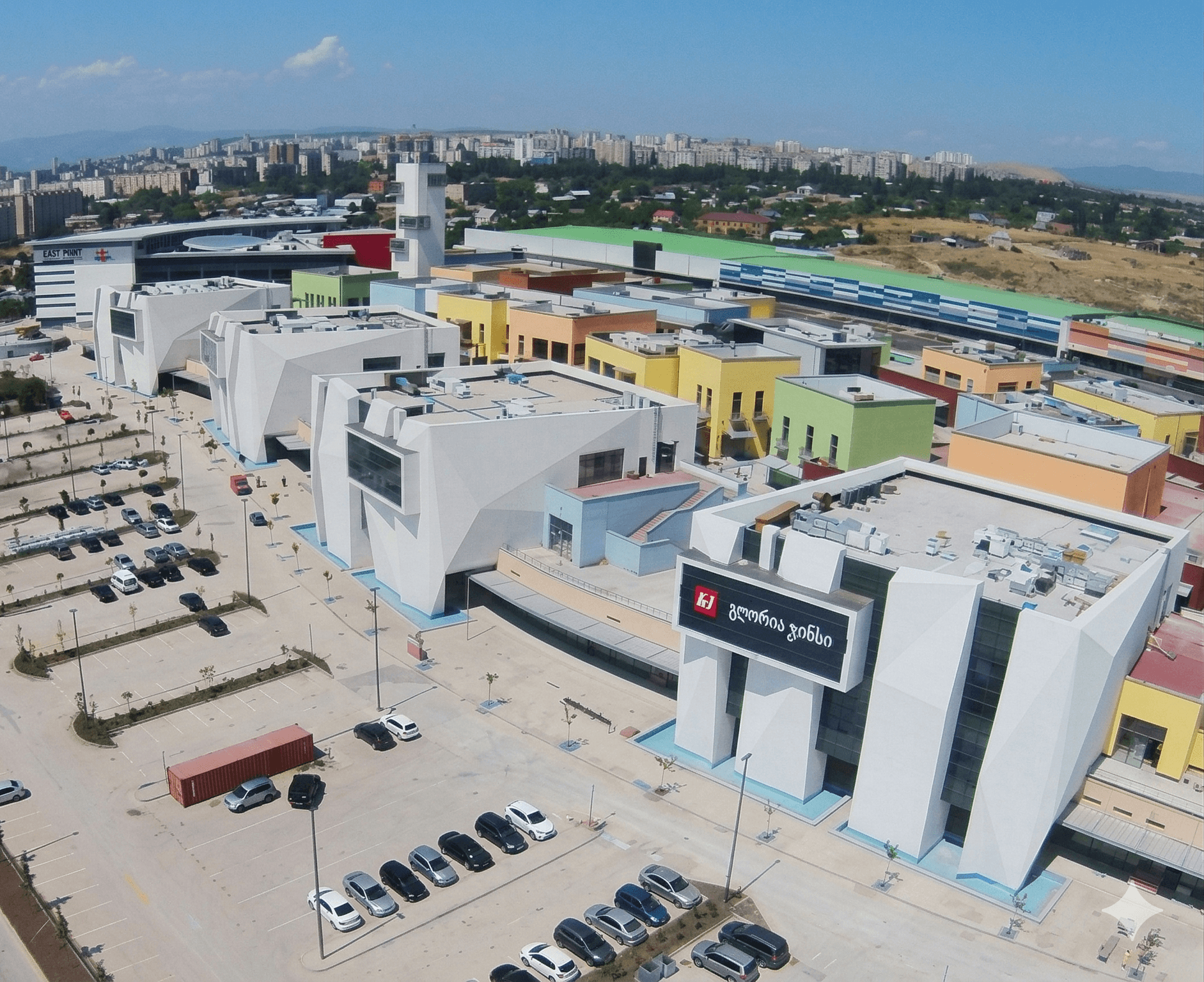 Aluminum facade background